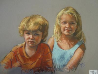 Wyatt and Megan 18x24" pastel